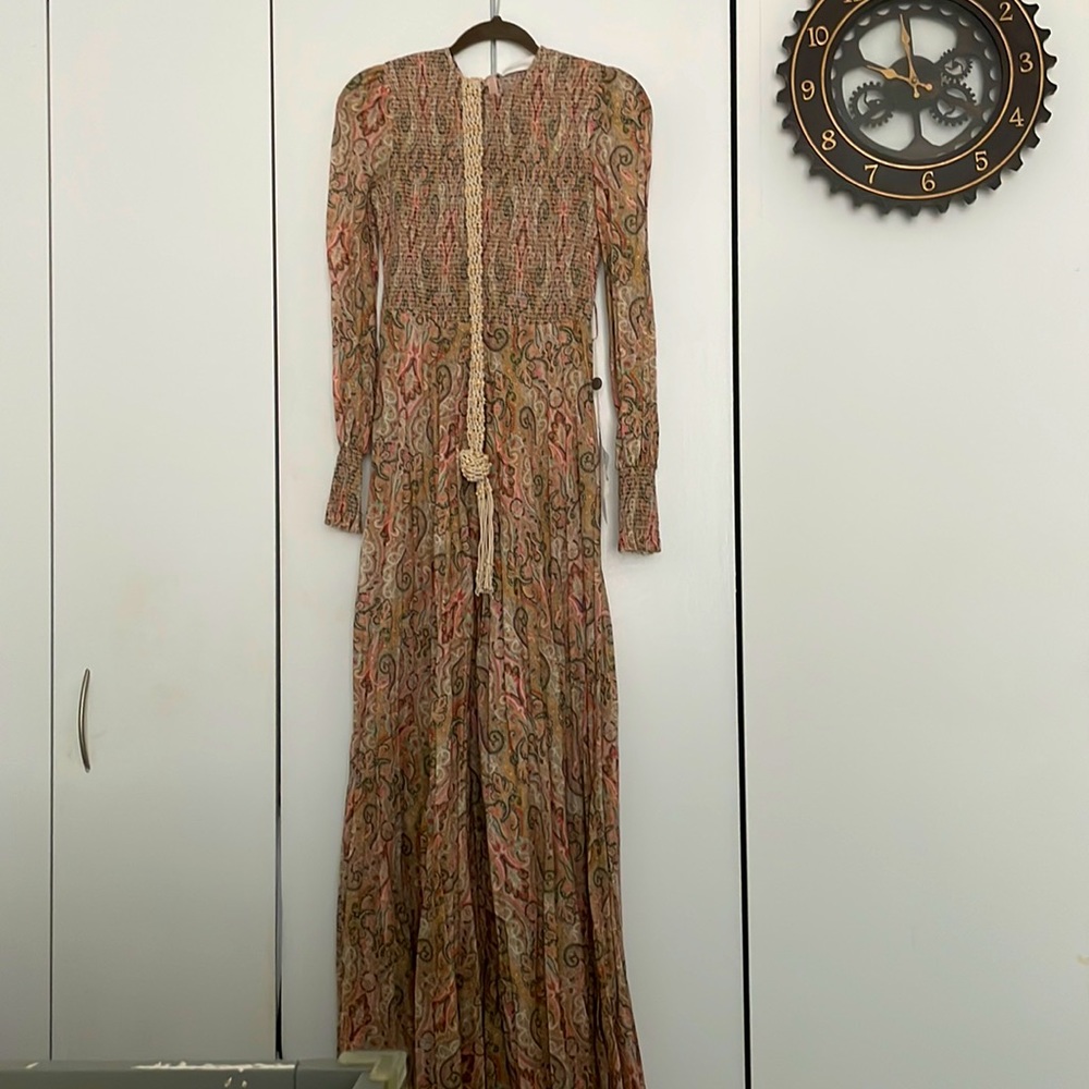 Zimmermann paisley maxi dress with belt